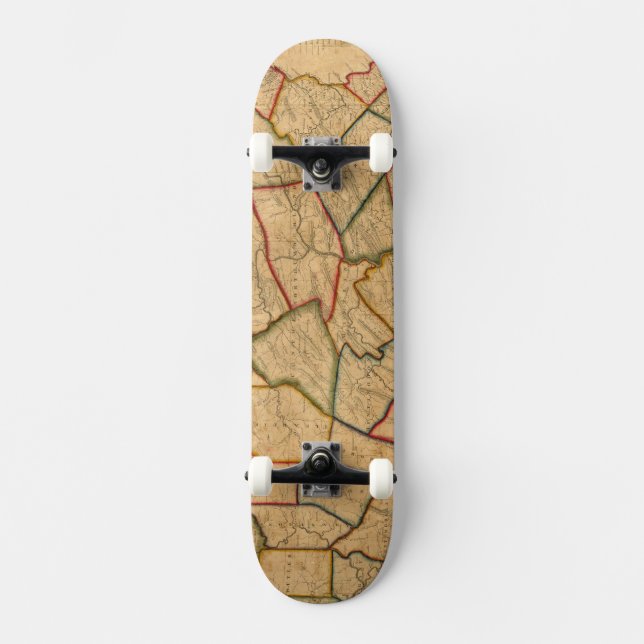 A Map Of The State Of Pennsylvania Skateboard (Front)