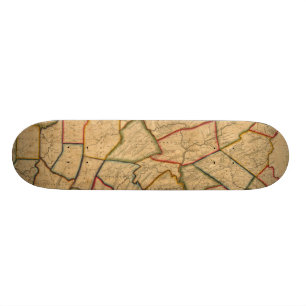 A Map Of The State Of Pennsylvania Skateboard