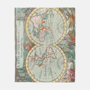 A Map of the World Fleece Blanket