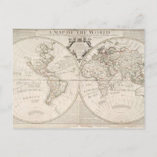 A Map of the World Postcard