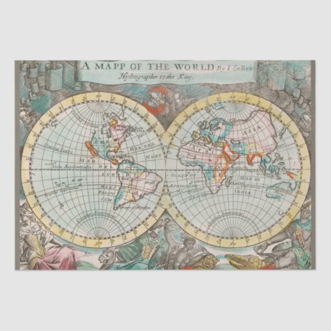 A Map of the World Tissue Paper (Front)