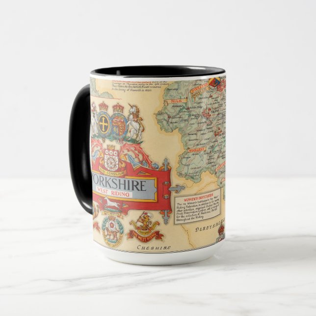 A Map of Yorkshire: West Riding Mug (Front Left)