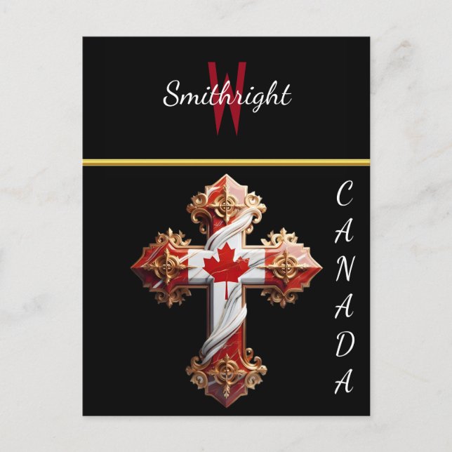 A Maple Leaf Cross of Unity Postcard (Front)