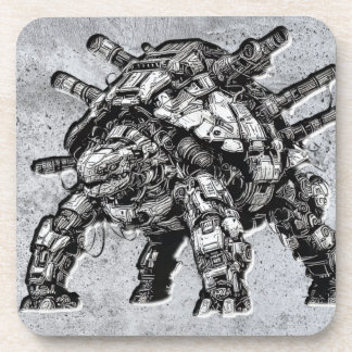 a marble-like coaster inspired by the mechanical l