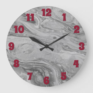 A marble looking clock, large clock