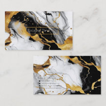 A Marble Pattern in Black, White, and Gold