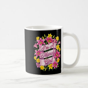 A March Girl Daffodil Birth Flower Womens Girls Coffee Mug