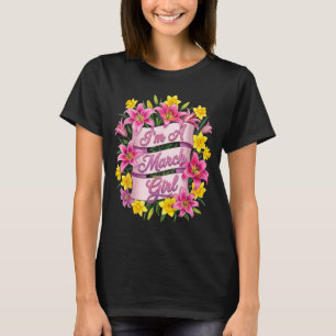 A March Girl Daffodil Birth Flower Womens Girls T-Shirt