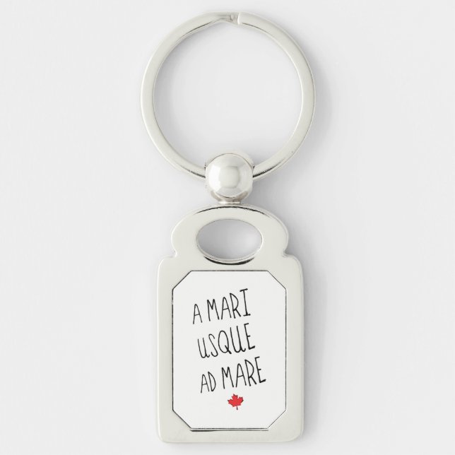 A Mari Usque Ad Mare Keyring, Canadian Motto Key Ring (Front)