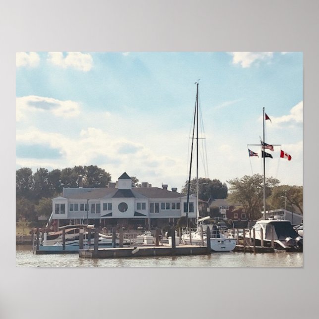 A Marina in Huron, Ohio Photography Poster (Front)