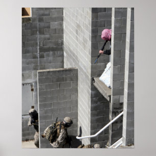 A Marine and role-playing enemy aggressor Poster