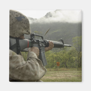 A Marine conducts drills Magnet