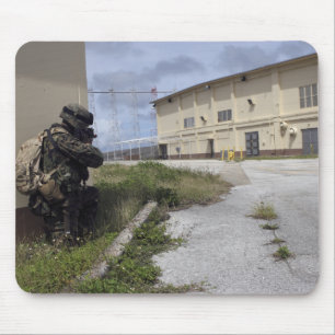A Marine posts security Mouse Pad