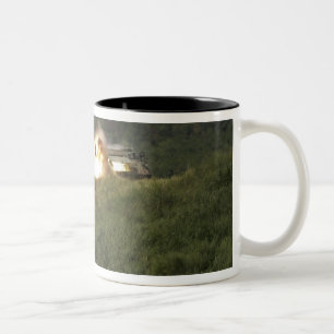 A Marine scores a direct hit Two-Tone Coffee Mug