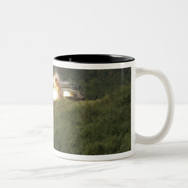 A Marine scores a direct hit Two-Tone Coffee Mug (Right)