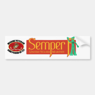A Marine Thing. Semper Gumby - Always Flexible Bumper Sticker