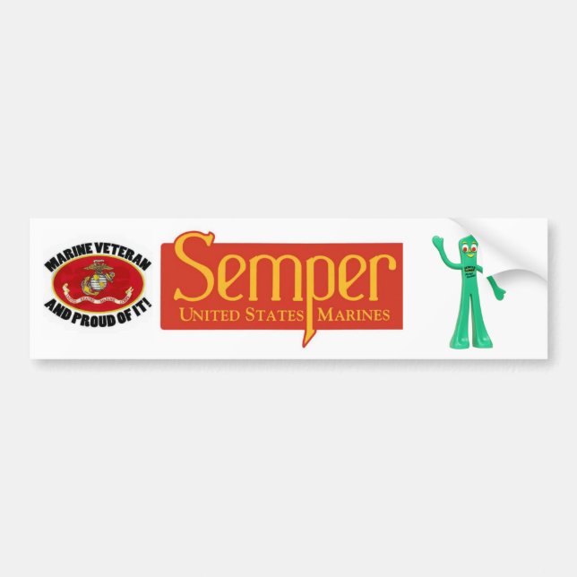 A Marine Thing. Semper Gumby - Always Flexible Bumper Sticker (Front)