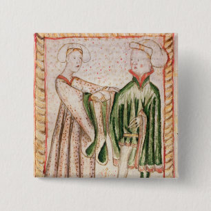A Marriage 15 Cm Square Badge