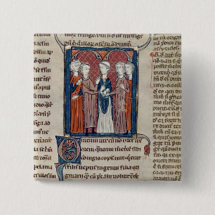 A Marriage Scene, from 'Decrets de Gratien' 15 Cm Square Badge