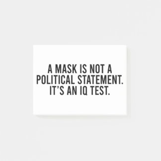 A Mask is Not a Political Statement Post-it Notes