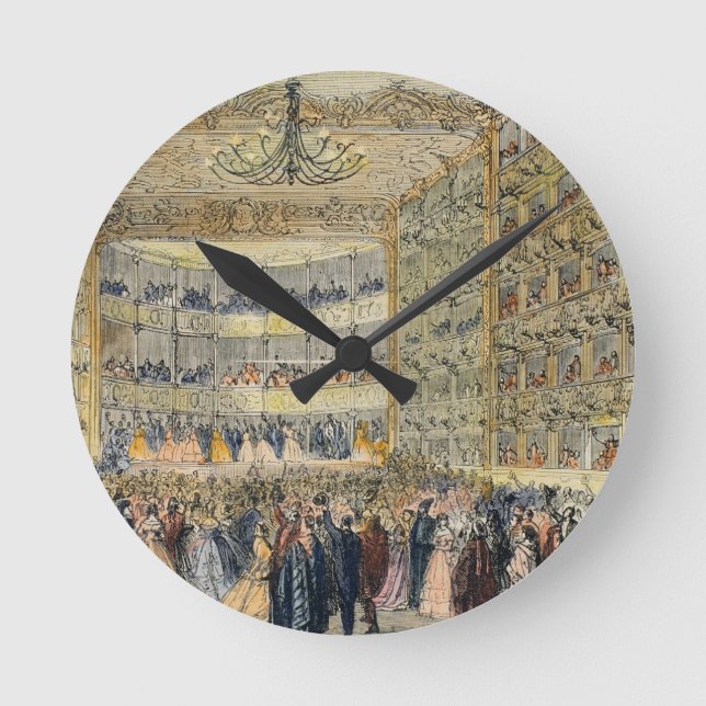 A Masked Ball at the Fenice Theatre, Venice, 19th Round Clock (Front)