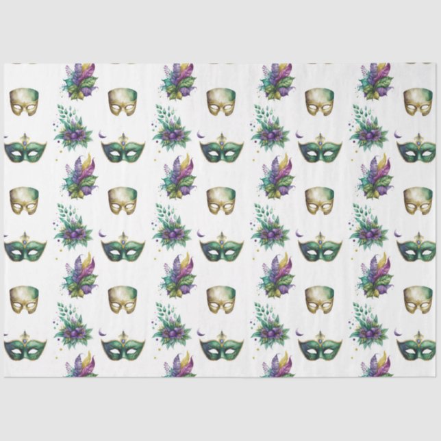 A Masked Mardi Gras Series Design 1 Tissue Paper (Front)