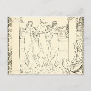 A Masque of Dead Florentines Vintage Postcard