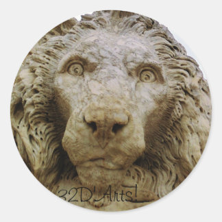 A Massa Lion Classic Round Sticker
