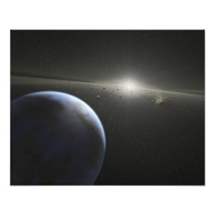 A massive asteroid belt in orbit around a star photo print