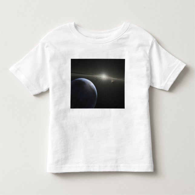 A massive asteroid belt in orbit around a star toddler T-Shirt (Front)