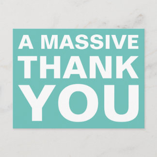 A Massive Thank You Postcard