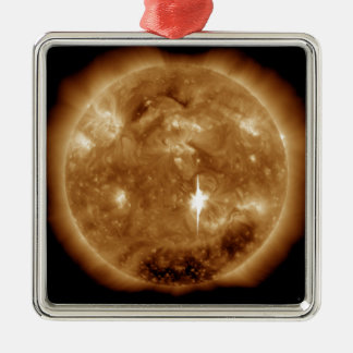 A massive X-class solar flare erupts on the Sun Metal Tree Decoration
