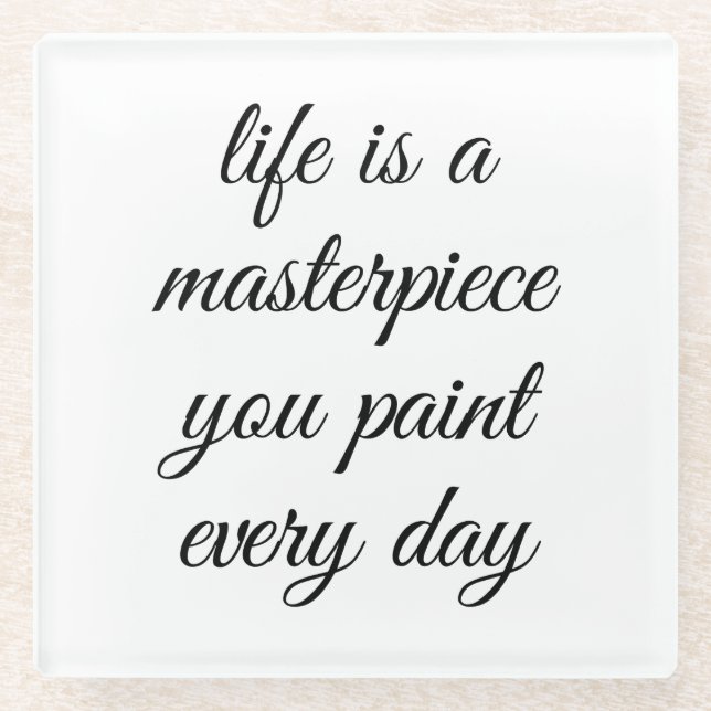 A Masterpiece Glass Coaster (Front)