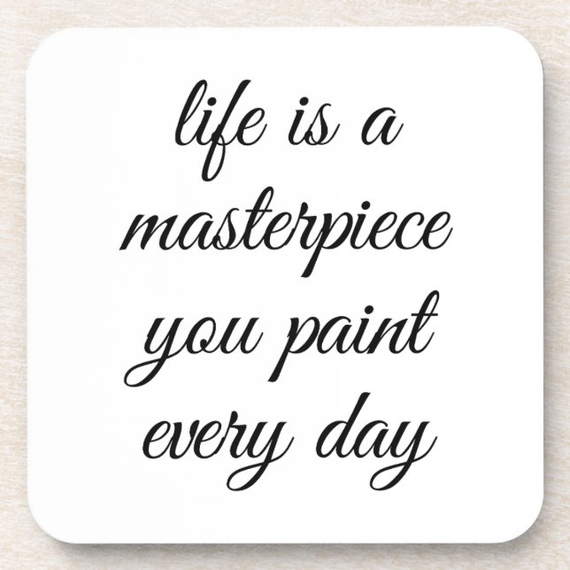 A Masterpiece Hard Plastic Coaster (Front)
