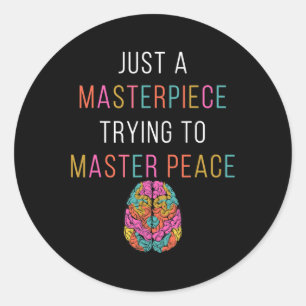 A Masterpiece Mental Health Awareness Green Stigma Classic Round Sticker