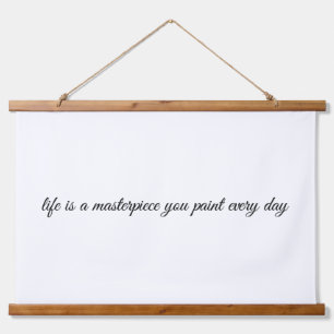 A Masterpiece Wood Topped Wall Tapestry
