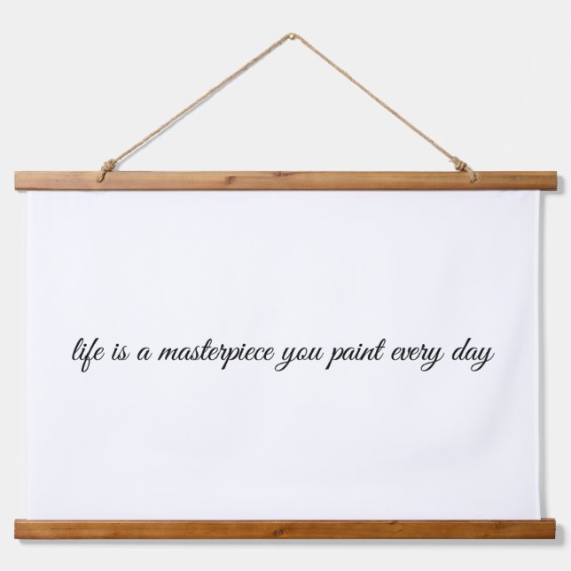 A Masterpiece Wood Topped Wall Tapestry (Front)