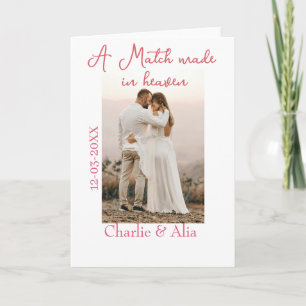A match made in heaven photo wedding pink name sim card