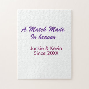 A match made in heaven purple mauve since year nam jigsaw puzzle