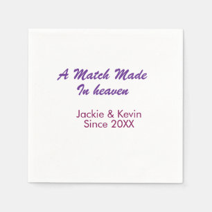 A match made in heaven purple mauve since year nam napkin