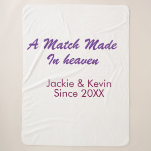 A match made in heaven purple mauve since year nam sherpa blanket
