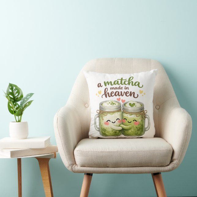 A Matcha Made in Heaven Cute Funny Pun Cushion (Chair)