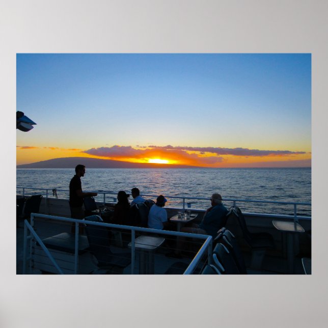 A Maui dinner sunset cruise poster (Front)