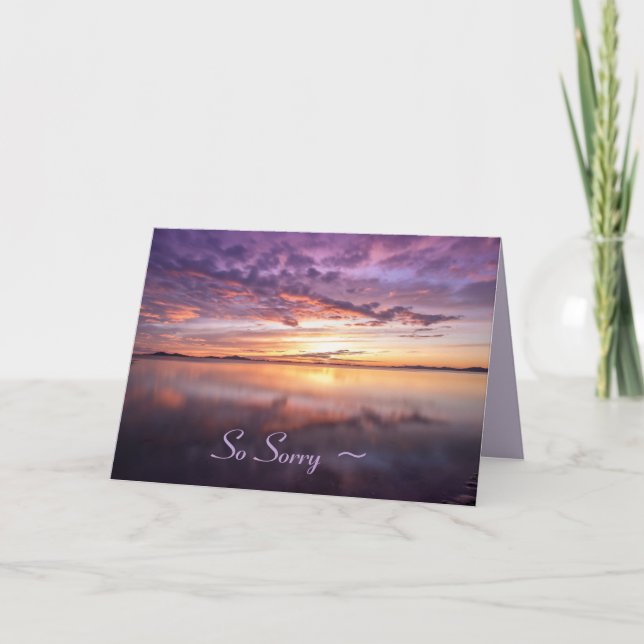 A MAUVE SKY SYMPATHY CARD (Front)