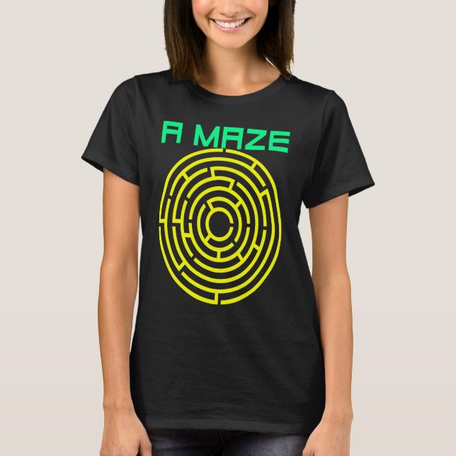 A Maze Find a Way Geeky Graphic T-Shirt (Front)