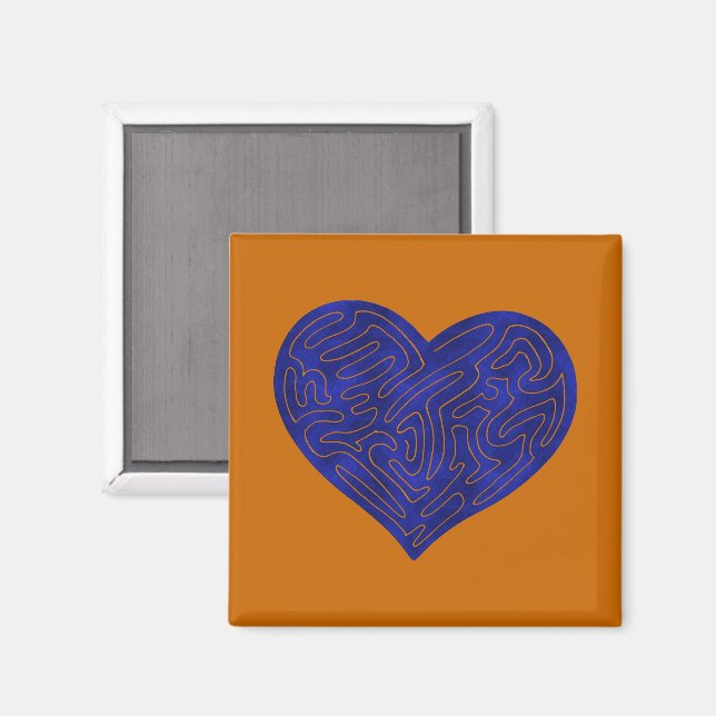 A-MAZE-ING HEART (BLUE) MAGNET (Front/Back)