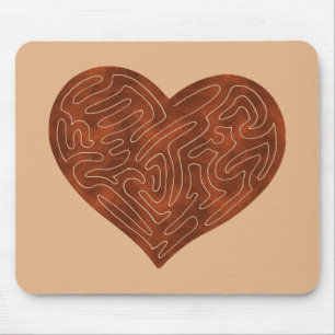 A-MAZE-ING HEART (RED) MOUSE PAD