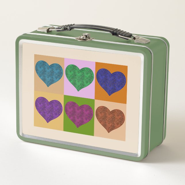 A-MAZE-ING HEARTS METAL LUNCH BOX (Front)