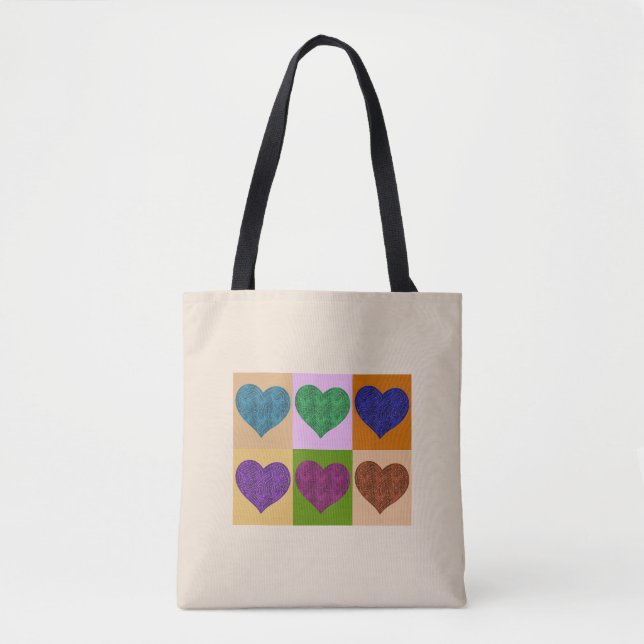 A-MAZE-ING HEARTS TOTE BAG (Front)