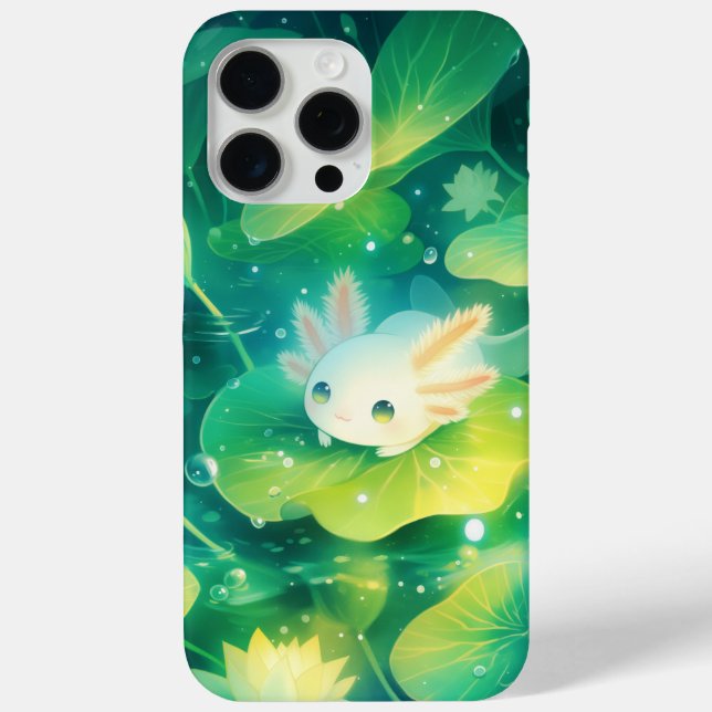 A Meadow of Petals Axolotl Secret Pond Case-Mate iPhone Case (Back)